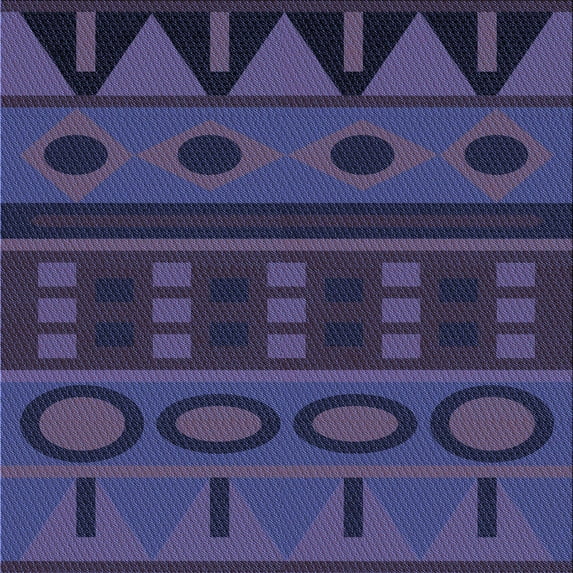 Ahgly Company Indoor Square Patterned Slate Blue Area Rugs, 4' Square