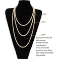 thumbnail image 2 of Tennis Chain Necklace 1/2 Row Round Cubic Zirconia Necklace for Women Men 20/24/30 Inches - -, 2 of 4