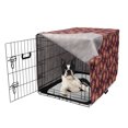 thumbnail image 5 of Floral Dog Crate Cover, Repetitive Vintage Flowers Illustration, Easy to Use Pet Kennel Cover Small Dogs Puppies Kittens, 7 Sizes, Coral Charcoal Grey, by Ambesonne, 5 of 6