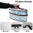 thumbnail image 5 of HELLHERO Rose Marble Texture Pattern Portable Iron Storage Bag 11.8x6.69x5.5 Inches Handheld Lightweight Organizer, Bag Only, 5 of 6