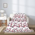 thumbnail image 2 of Sigee Cherry Blossoms for Flannel Blanket - Ultra-Soft, Warm and Cozy, Perfect for Couch, Bed, or Travel-40"x30", 2 of 6