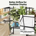 thumbnail image 6 of ZRSDIXK 39" x 12" x 62" 7-Tier Black Metal Indoor Outdoor Garden Plant Stand for Potted Plants with Hanging Space, 6 of 11