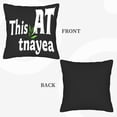 thumbnail image 6 of Set of 2 18x18in Throw Pillow Covers featuring playful text design " This AT tnyaea " with a charming leaf accent perfect for couch bed or car, 6 of 8