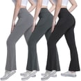 thumbnail image 4 of Shgiloo 3PCS Women’s High Waist Tummy Control Flare Leggings with Pockets, 4 of 7