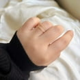 thumbnail image 4 of Dainty Minimal Rose Gold Ring, Thin Stackable Titanium Steel Ring - Shanali Jewelry, 4 of 10