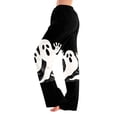 thumbnail image 2 of Zydvens Women Halloween Pajama Pants Wide Leg Lounge Wear with Pockets Soft Elastic Waist Drawstring Sleepwear Bottoms Splatter Pumpkin Print Costume Cosplay Party S-3XL, 2 of 7