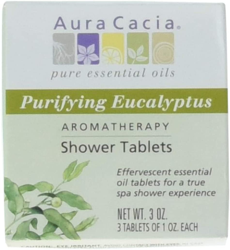 Aura Cacia Purifying Eucalyptus Aromatherapy Shower Tablets 1 Oz, 3 Ea