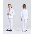 thumbnail image 4 of Boys 5 Piece Slim Fit Suit Set, Solid Formal Dresswear of Jacket Vest Pants Shirt and Tie, 4 of 12