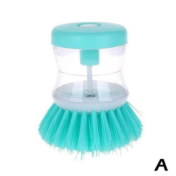 Kitchen Wash Pot Dish Brush Clean Utensils with Washing Up Liquid Soap DispenseN-NEW