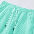 thumbnail image 6 of BLTIBY Mens 2 Pieces Outfits Texture Short Sleeve Button Down Lapel Shirts and Drawstring Shorts Tracksuit Beach Sets with Pockets Mint Green S, 6 of 8