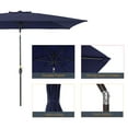 thumbnail image 3 of ACEGOSES 6x9ft Outdoor Patio Deck Market Umbrella, Outside Table Umbrellas with Non-Fading Polyester canopy,Navy Blue, 3 of 6