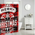 thumbnail image 6 of SLYNSHome Christmas Shower Curtain for Bathroom Decorations,70.8x70.8 inch Holiday Shower Curtains Christmas Background for Home Party Supplies, 6 of 7
