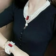 thumbnail image 2 of EOEMY Gorgeous South Sea White Pearl Necklace+Bracelet, 2 of 4