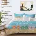 thumbnail image 5 of Slippers Beach Starfish Twin Size Comforter Set, Life Is Better in Flip Flops Bedding for All Seasons, 4 Pcs Bed Set, 1 Quiltcover (68"x86") ,1Sheet(67"x116"), 2Pillowcases (30"x20"), 5 of 9