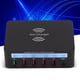 thumbnail image 5 of Bloque de estación de carga de teléfono USB 40W 6 puertos QC 3.0 Base de carga inalámbrica con pantalla LCD 100-240V Enchufe negro de EE. UU., 5 of 8