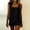 Black, variant on MOJOGO 2 Piece Outfits for Women Square Neck Cami and Elastic Waist Shorts Linen Summer Vacation Two Piece Set Navy S