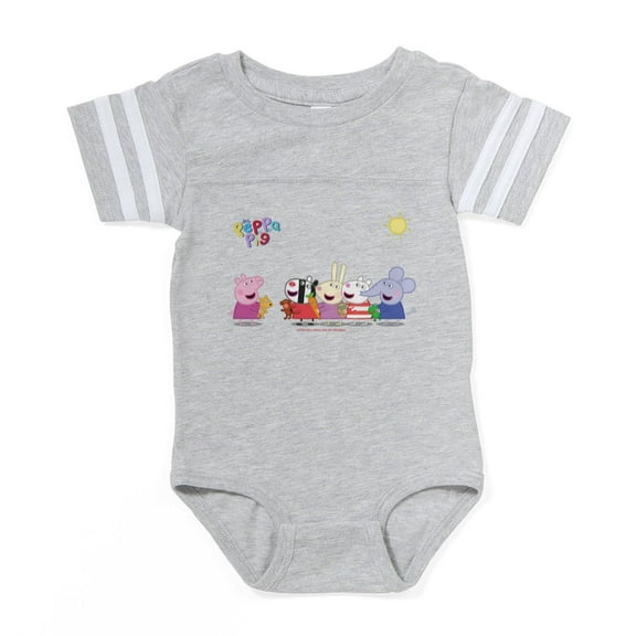 CafePress - Peppa Pig And Plush Friends - Cute Infant Baby Football Bodysuit
