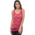 thumbnail image 1 of Sheer Nylon Lace Racerback Tank Top, 1 of 1