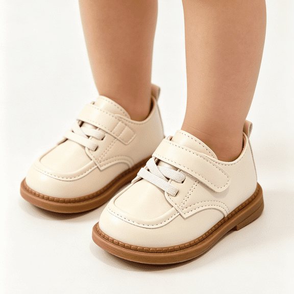 Willtoo Infant Baby Boy Girl Oxford Shoes PU Faux Leather Loafers Rubber and Soft Sole Wedding Dress Shoes Toddler Girl Baby Walking Shoes