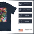 thumbnail image 4 of Tee Hunt Dean Russo Colorful Parrot T-Shirt Exotic Bird Beak Feather Men's Tee, Navy Blue, 5X-Large, 4 of 5