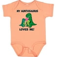 thumbnail image 3 of Inktastic My Auntiesaurus Loves Me Boys or Girls Baby Bodysuit, 3 of 5