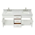 thumbnail image 6 of Ariel Hamlet 73 In. Double Rectangle Sink Vanity With 0.75 In. Carrara White Countertop In White, 6 of 11