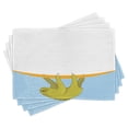 thumbnail image 1 of Ambesonne Sloth Place Mats Set of 4, Underwater Wildlife Fauna, Standard Size, Pale Blue Khaki Orange, 1 of 6