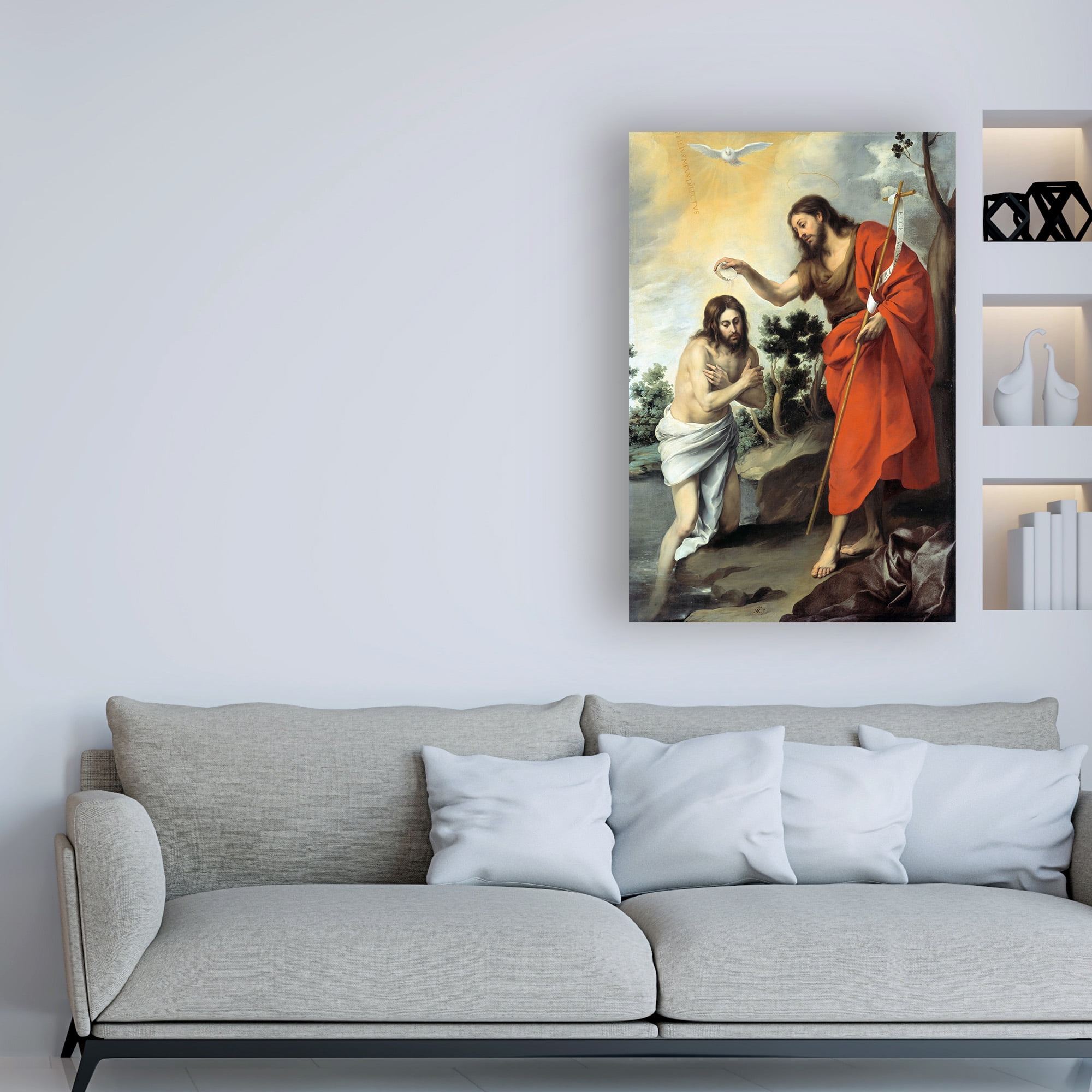 Murillo 'The Baptism of Christ' Canvas Art
