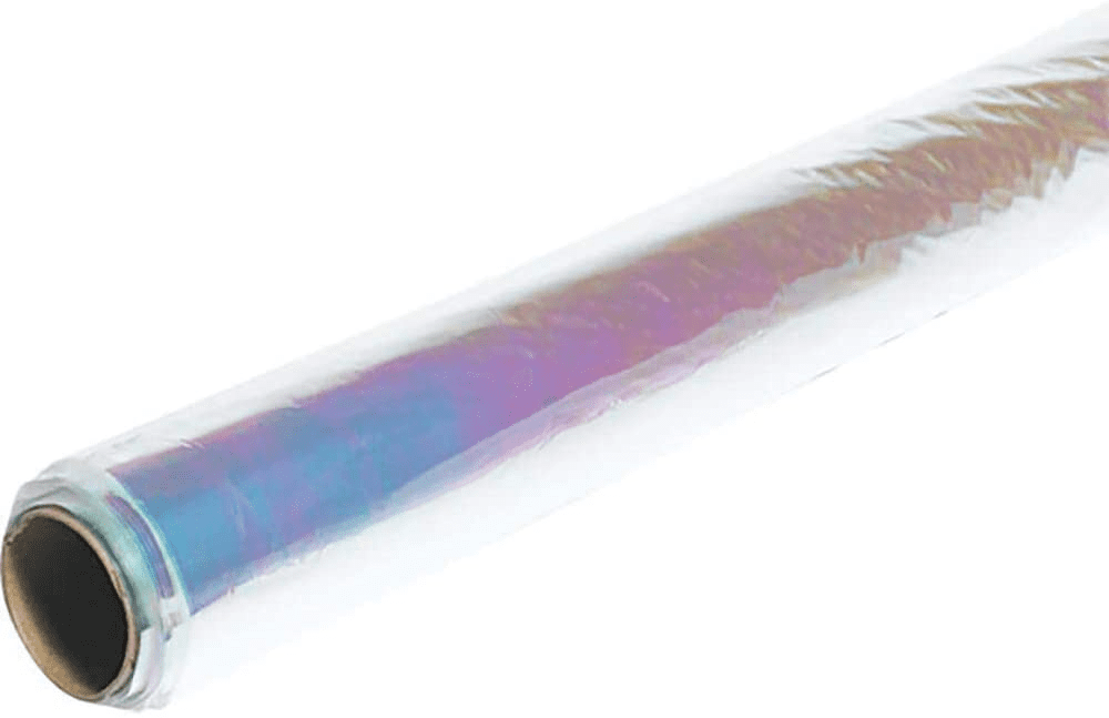 PMU Iridescent Pink Cellophane Wrap Roll 49 in. x 100 ft. for Crafts