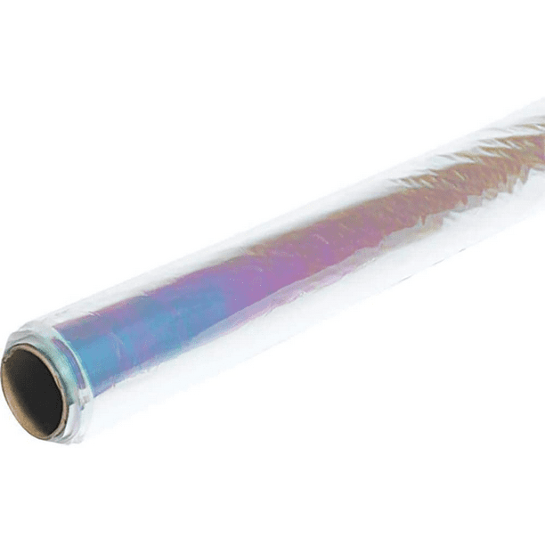 PMU Iridescent Pink Cellophane Wrap Roll 49 in. x 100 ft. for Crafts