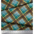 thumbnail image 2 of Soimoi Cotton Voile Fabric Diagonal Check Decor Fabric Printed Yard 56 Inch Wide, 2 of 3