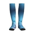 thumbnail image 3 of Compression Socks for Women & Men, Butterflies And Waterlily In Water 15-20mmHg Support Socks -Athletic Running Travel, 3 of 8