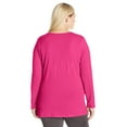 thumbnail image 3 of Just My Size T-Shirt à Manches Longues Col Rond pour Femmes, 5X, Rose Scintillant, 3 of 3