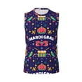 thumbnail image 4 of Yiaed Happy Mardi Gras Print Men's Singlet Vests Summer Running Muscle Tank Tops Gym Undershirt Round Neck Sleeveless for man, 4 of 5