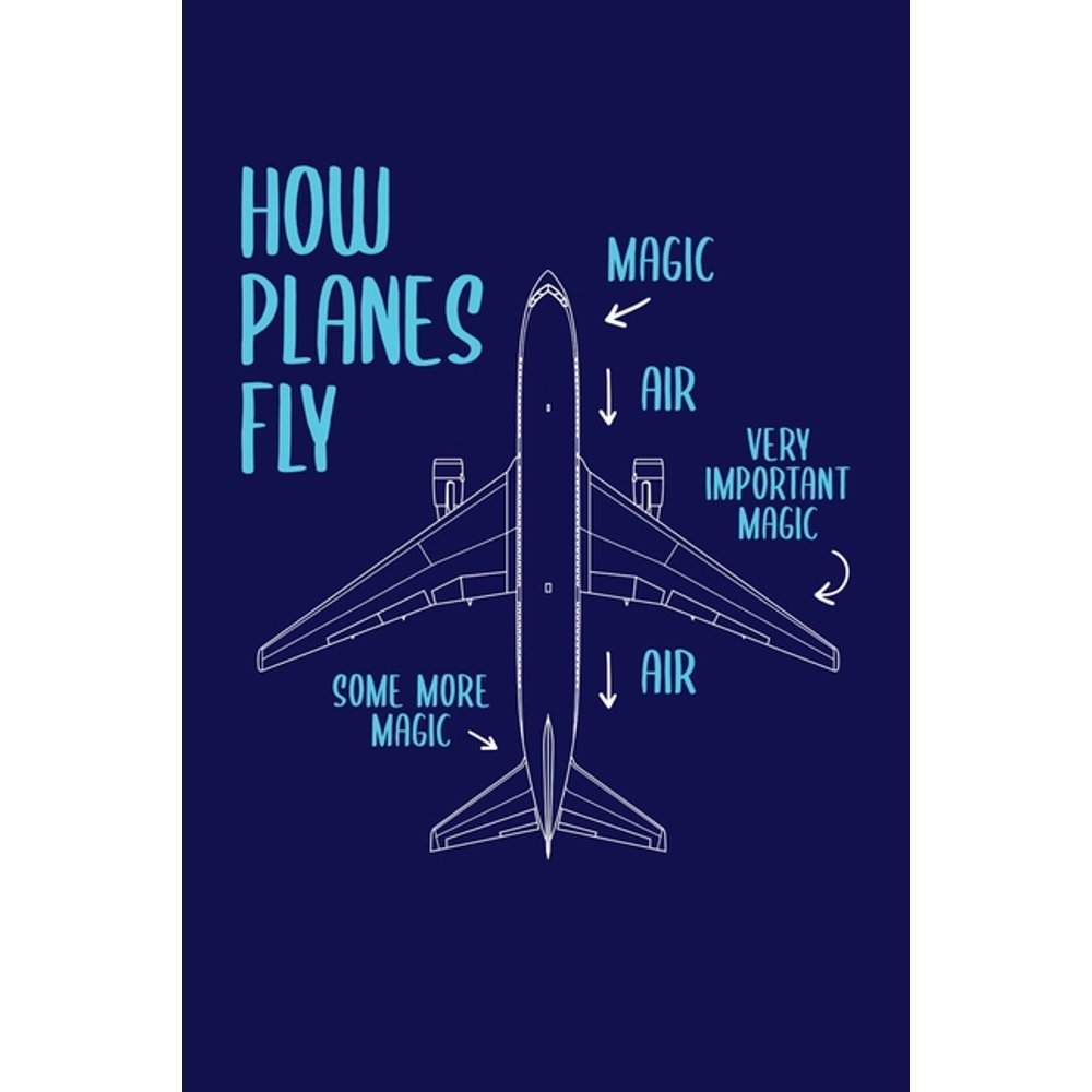 How Planes Fly Magic Air Very Important Magic Some More Magic Air Airplane Notebook, Funny