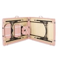 thumbnail image 3 of Saloniture Professional Portable Lightweight Bi-Fold Massage Table with Aluminum Legs - Includes Headrest, Face Cradle, Armrests and Carrying Case - Pink, 3 of 7
