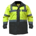 thumbnail image 2 of Utility Pro Hi-Vis Safety Jacket UHV1004 Yellow Green Quilted Contractor ANSI 2, 2 of 4