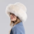 thumbnail image 2 of Chapeau Seau Chaud d'Hiver pour Femmes Style Pêcheur Doux Mignon pour Temps Froid en Extérieur, 2 of 3