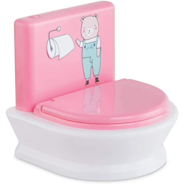 Corolle Interactive Toilet Baby Doll Potty with 2 Sounds For Realistic Pretend Play Fits