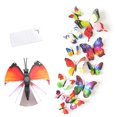 thumbnail image 1 of 12 piezas de pegatinas de pared con forma de mariposa 3D de doble capa multicolor, con imán de PVC, para decoración de nevera de dormitorio infantil, 1 of 4