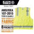 thumbnail image 2 of Chaleco de seguridad KLEIN TOOLS 60268 de alta visibilidad reflectante XL, 2 of 9
