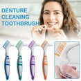 thumbnail image 3 of Denture Brush Cleaner Toothbrush Double Sided Cleaning Brushes FalseTeeth, 3 of 8