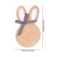 thumbnail image 5 of Posavasos de conejito hechos a mano, práctico protector de mesa con envoltura de cuerda de yute, base de madera natural, bonita decoración de granja de Pascua, regalo listo, fácil de limpiar, 5 of 8