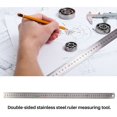 thumbnail image 2 of double side scale Stainless steel straight ruler measuring tool 50cm, 2 of 5
