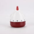 thumbnail image 5 of Unique Bargains Home Kitchen Cooking Chicken Shaped Mechanical Alarm Timer 60 Minutes White Red, 5 of 7
