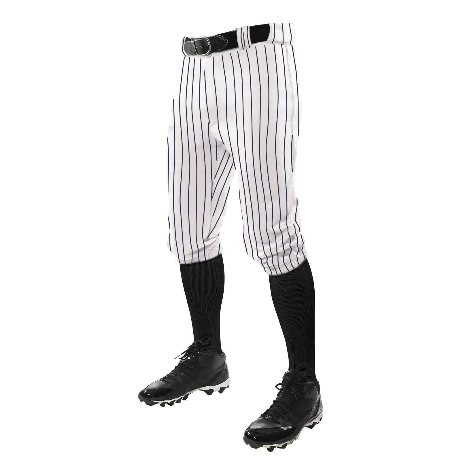 New Baseball Pants w/ Beltloops white with Navy pinstripes youth or adult 