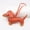 G, variant on 1 PC Leather Dachshund Bag Pendant Cute Dog Shaped Keychain Handmade Stuffed Puppy Bag Charm for Tote Purse Backpack