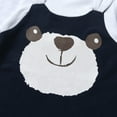 thumbnail image 3 of Baby Boy Clothes Animal Style Long Sleeve Romper + Bear Hat Jumpsuits Outfits Black & White 3-6 Months, 3 of 6