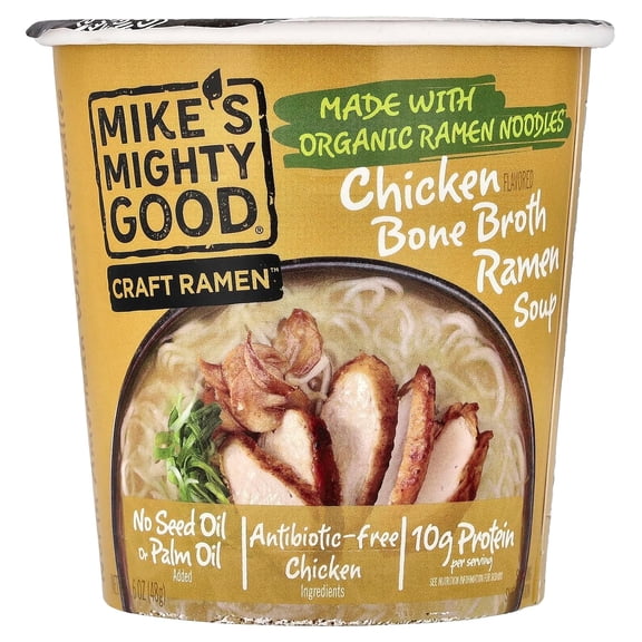 Mike's Mighty Good, Craft Ramen Cup, Chicken Ramen Soup, 1.6 oz (48 g) Pack of 2