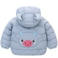 thumbnail image 4 of CUZIBR Toddler Boys Girls Winter Coats Cartoon Cow Hooded Jacket Thicken Windproof Warm Outwear Soft Dailywear For Child, 4 of 4